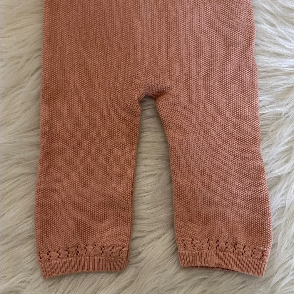 Janie & Jack Baby Ruffle Collar One-Piece Peach Pink Color Size 6-12 Months